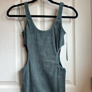 Terry Cloth Jumpsuit/Leotard in Green